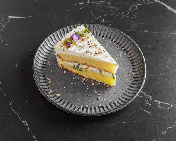 Saffron Pistachio Cake at Tiara Kebabs & More